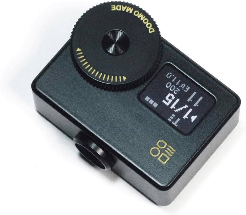 DOOMO MADE OLED Light Meter, Meter S Brass Version, New Screen Design, Real-time Metering and One-Button Metering for Vintage Cameras (All Black) - Image 1